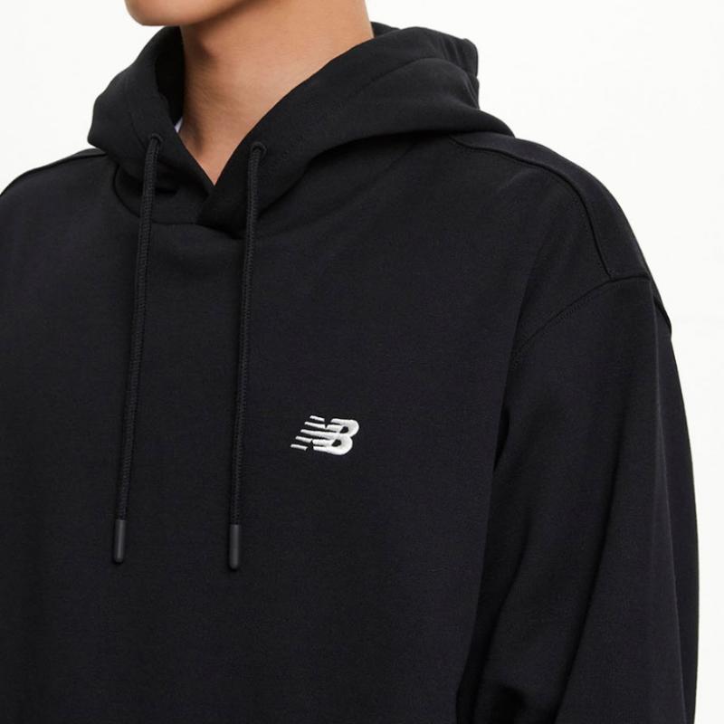 New Balance Nbn0f11203 Uni Essential Small Logo Hoodie  Black