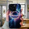 Phone Case: 2D flat design suitable for iPhone 18, 17, 16, 15, 14, 13 Pro film protective case, couple style, star ring and planet, Christmas and Hall