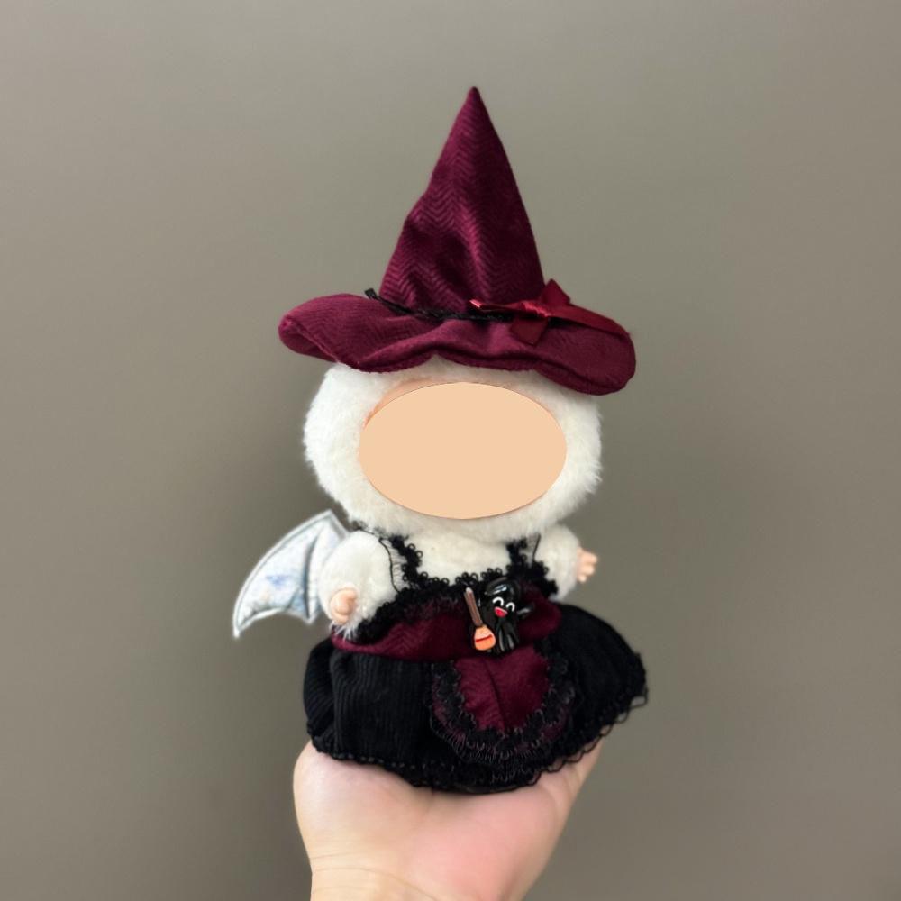 Only Clothes For 17Cm Labubu V1 V2 V3 Plush Idol Doll'S Clothing Christmas Red Santa Claus Sweater Hat Set Halloween Accessories
