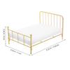 Detailed 1:12 Scale Miniature Single Iron Bed with Mattress Perfect for Dollhouse Bedroom Layout Miniature Interior Decor Items