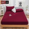 1PC High Quality Solid Color Bed Sheets Dustproof Mattress Protective Cover Soft Comfortable Breathable Fitted Sheet Non-slip Bed cover With Elastic