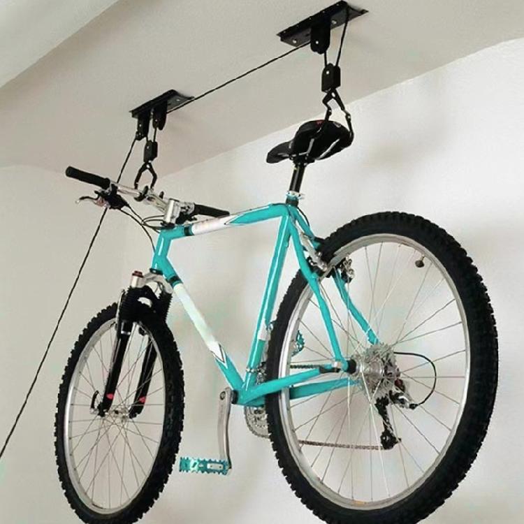 High Strength Steel Ceiling Bike Rack With Customizable Height Easy Installation For Home Garage Organization