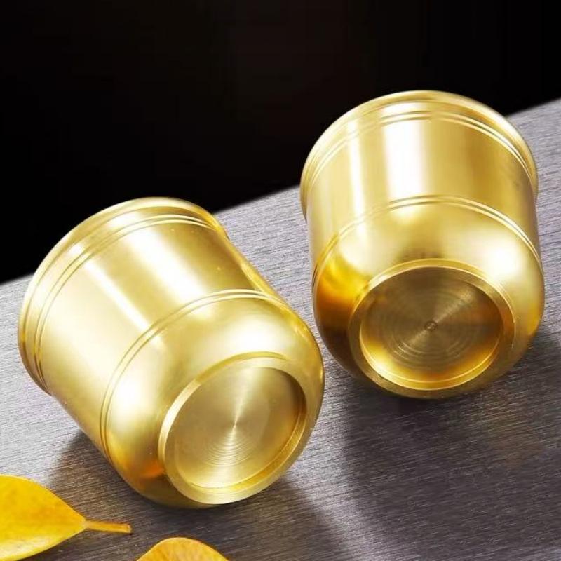 European Vodka Glass,Brass Retro Polishing Spirits Cup,Mini Portable Drinking Tumbler,Delicacy Living Room Decoration Gift