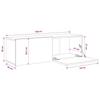 2 Piece TV Wall Cabinets Smoked Oak 100 x 30 x 30 cm Wood Based Material