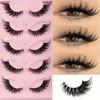 5Pairs/Set Volume Dramatic False Eyelashes Long Thick Wispy Eye Lashes for Stage Performance Party Cosplay Halloween Makeup