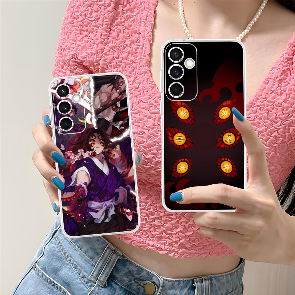 Demon Slayer Kokushibo Phone Case for Samsung Galaxy S25 S24 S23 S22 S21Plus FE Ultra Clear Colour Protective Luxury Smartphone
