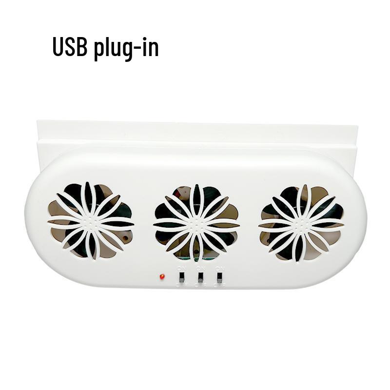 Summer Solar Car Exhaust Fan: Three-Head Solar-Powered Cooling and Deodorizing Ventilation Fan
