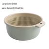 Six-Piece Double Layer Vegetable Washing Basin & Colander Set - Kitchen & Living Room Wash Basket
