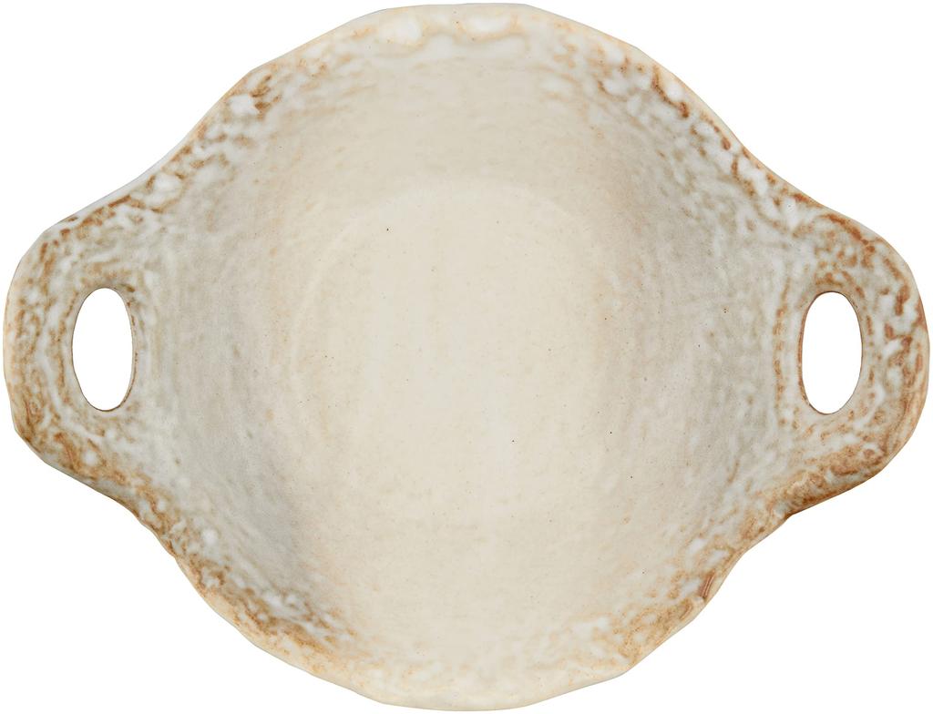 Santo Banko Ware Heat Resistant Deformed Ceramic Plate Small Shino Glaze 07000 18.5cm