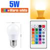 220V E27 LED Bombillas LED 3W 5W 10W 15W IR Remote Control Changeable Colorful RGB LED Lamp Spotlight Bulb Christmas Halloween Atmosphere Lights
