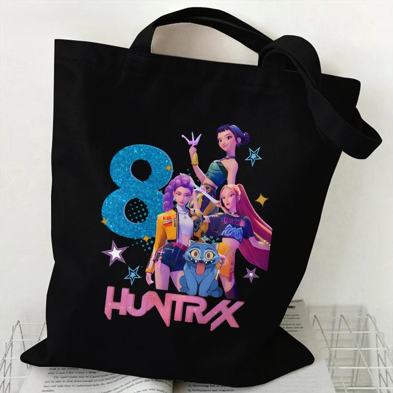 Kpop Witch Hunter Girls Birthday Printed Canvas Bag 35*40 Single Shoulder Handbag Supermarket Shopping Bag