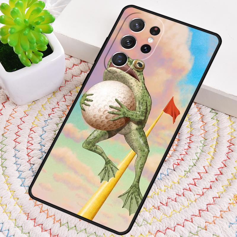 Vintage Golfer Pattern TPU Phone Case For Samsung Galaxy note 10 pro S26 S25 S24 S23 S22 Ultra Plus S21 FE S20 Shockproof Cover