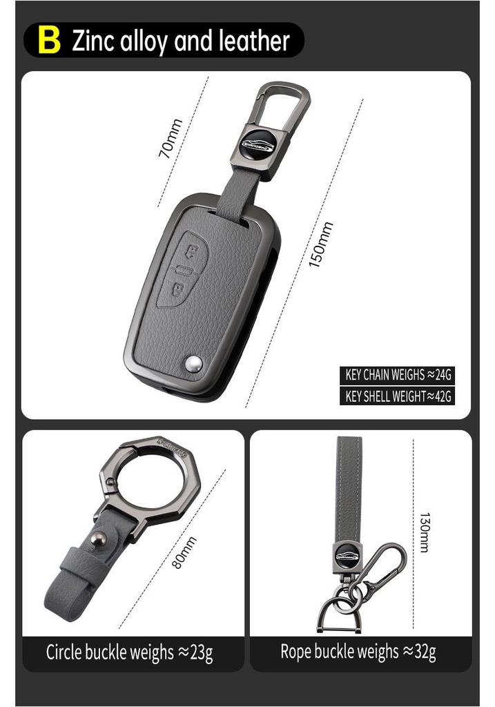 Compatible Car Key Holder for DeLonghi Model B, Elephant Grey
