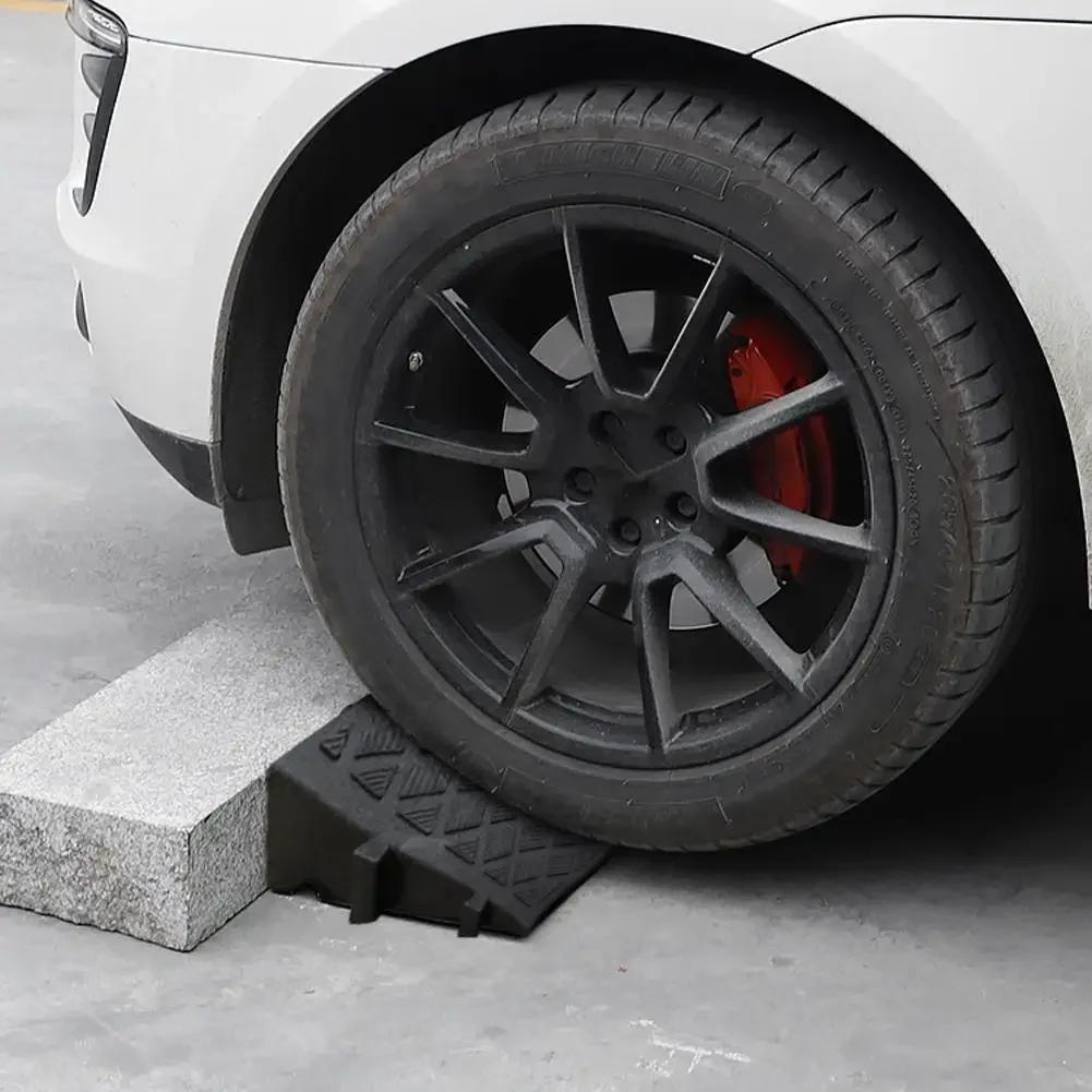 New Car Wheel Driveway Ramps Portable Tires Curb Ramps Anti-Slip Threshold Ramp For Car Trailer Truck Bike Auto Accessories