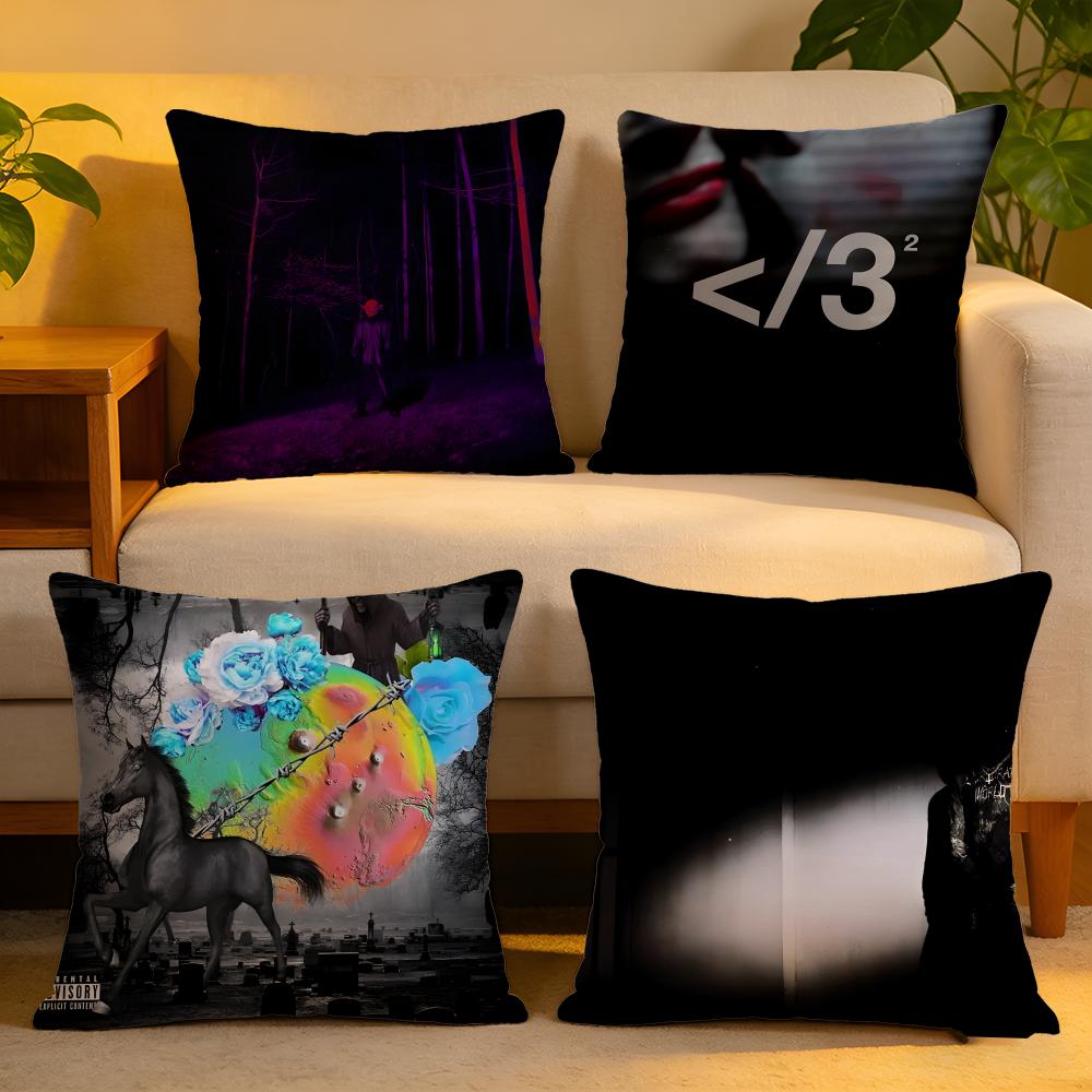 Cushion Cover Linen SkinFriendly Soft Decorative Case for Sofa Home Decor Rapper DDestroy Lonely Pillow cover