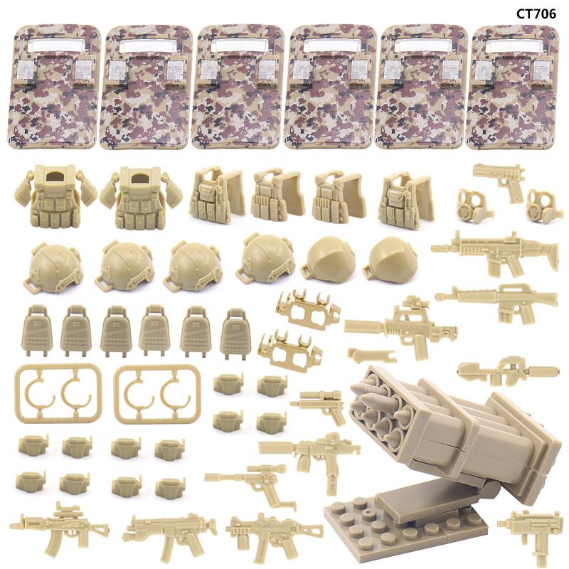 MOC Military Building Block Set Weapons War Army Accessories Soviet Army Characters Cannon Carts Launchers Tents Block Bricks Gift Presents Toy