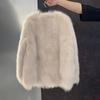 Leather Coat Autumn and Winter New Imitation Fox Fur Top Thickened Light Fur Coat Women