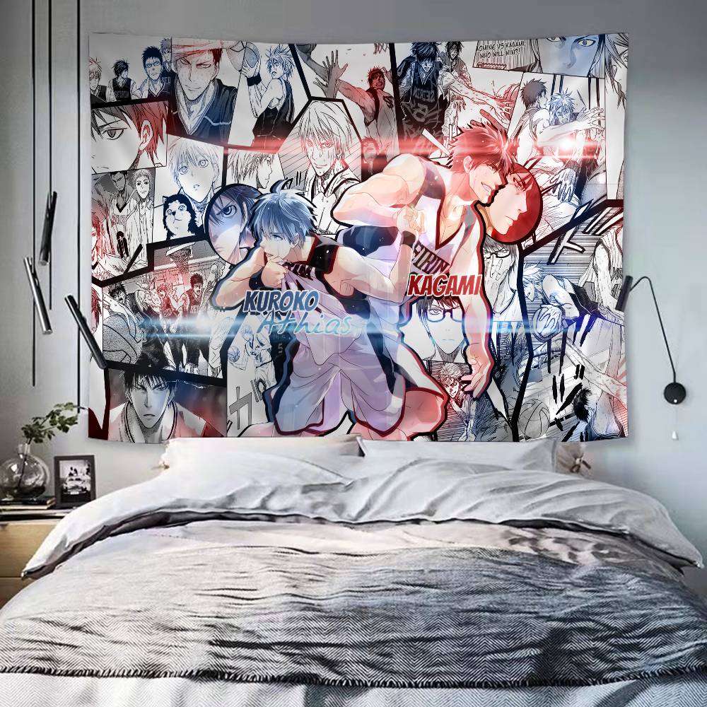 Kuroko No Basket Cartoon Tapestry Hippie Flower Wall Carpets Dorm Decor Art Home Decor