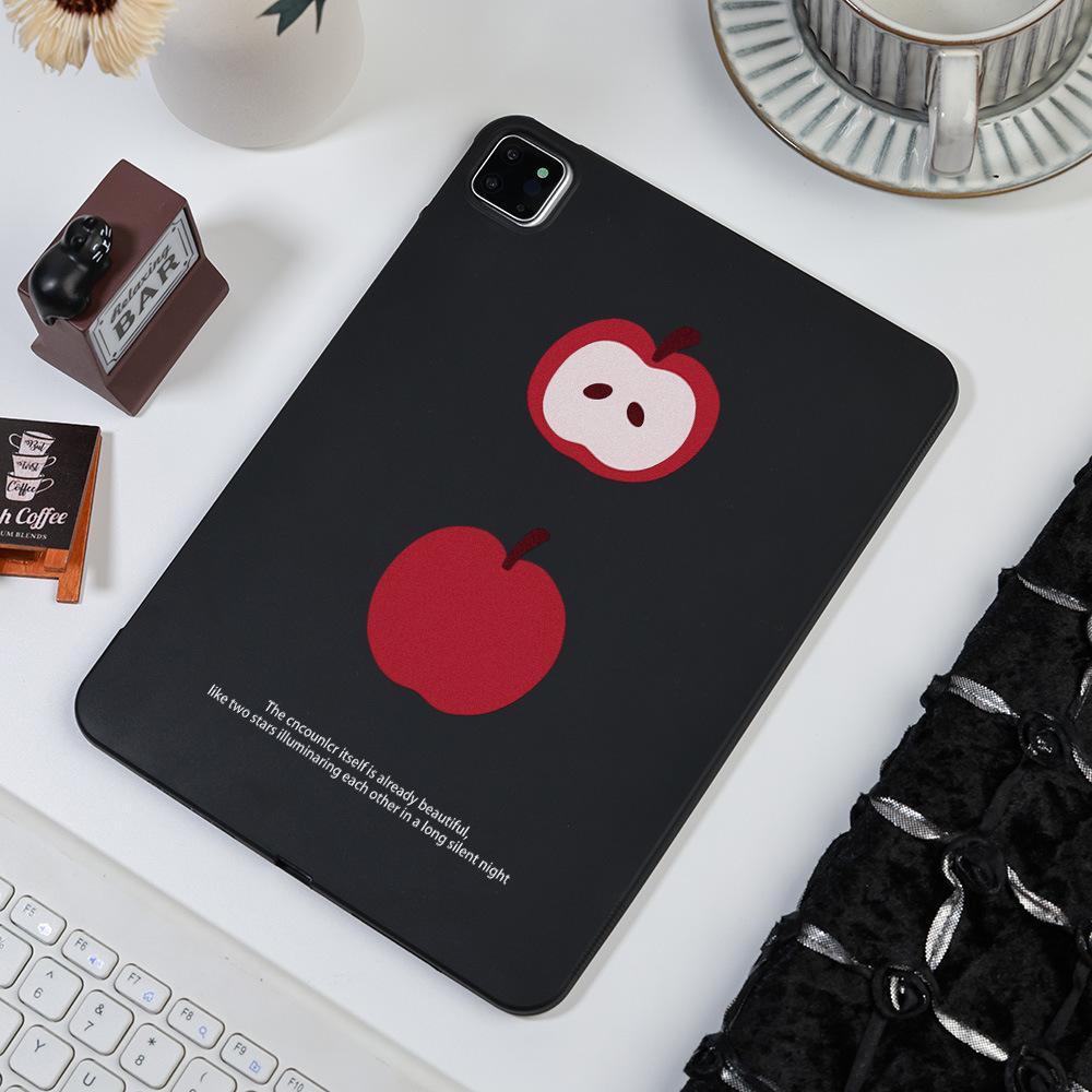Black edge two apples for Apple iPad 11-inch protective case Xiaomi Pad 6 soft case Samsung Tab S7
