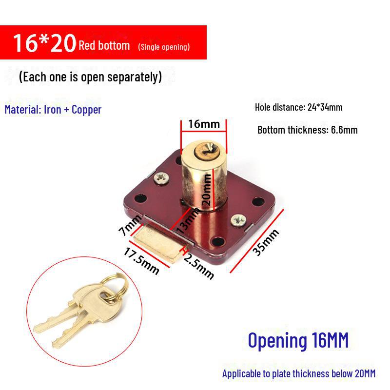 Încuietoare cu trei sertare pentru mobilier de birou și dulapuri de dosare