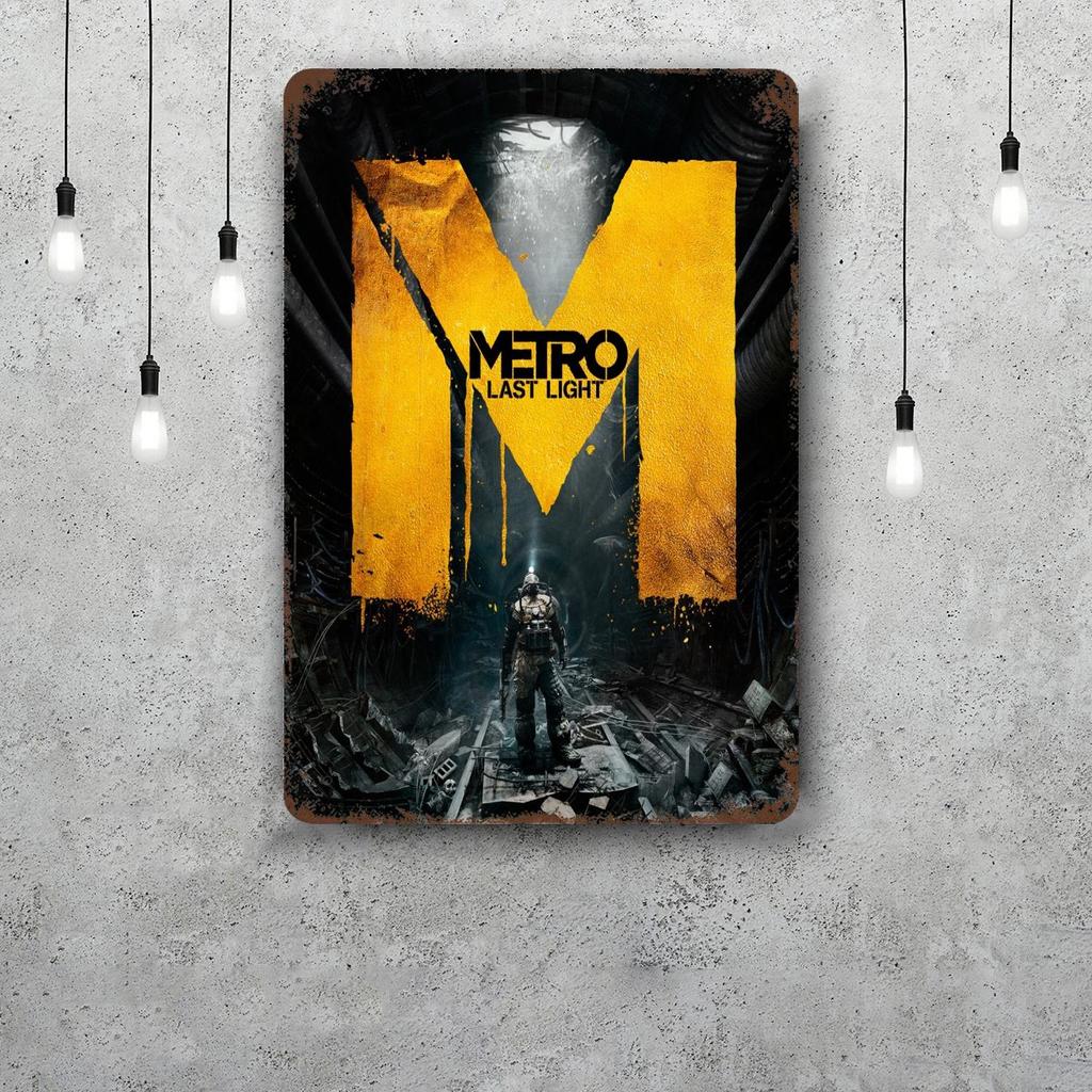 Metro Exodus Plaques Métalliques décoration murale Vieilles Plaques en Fer Blanc Capitaine Affiche Métallique Décor pour Bar Pub Club Décoration Murale