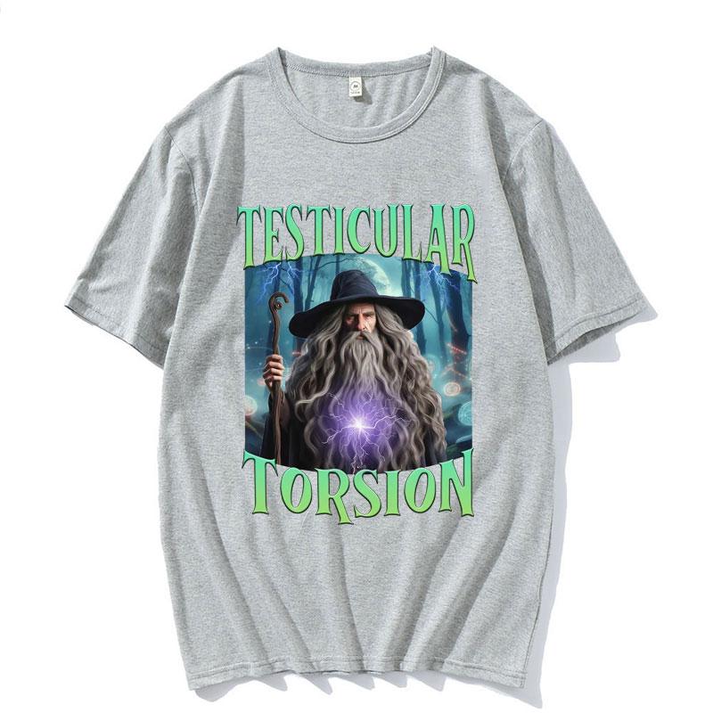 Shadow Wizard Funny T Shirt Testicular Torsion Meme Graphic Tee Shirt Men Women Retro Gothic Oversized Short Sleeve Tshirt Tops