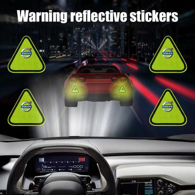 1/3 szt. Oznakowanie ostrzegawcze bezpieczeństwa karoserii bagażnika samochodu Emblemat samochodowy Naklejka odblaskowa dla XC90 XC60 V90 D5 S90 S80 S70 T5 T8 V40 V50 D6
