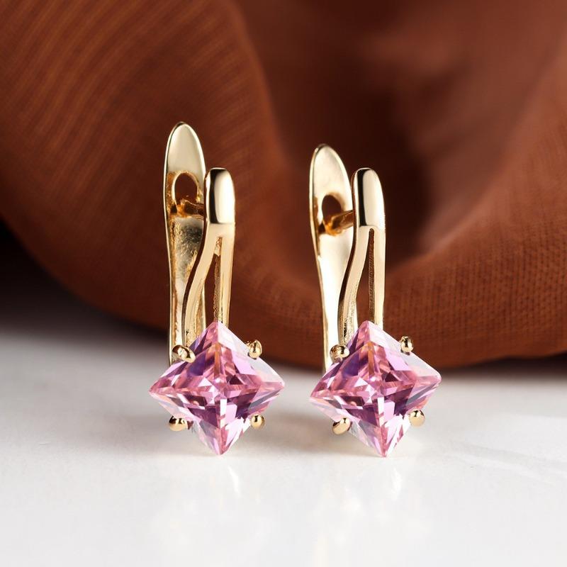 Geometric Drop Earrings Fashion Gold Color Wedding Party Earrings Jewelry Gifts
