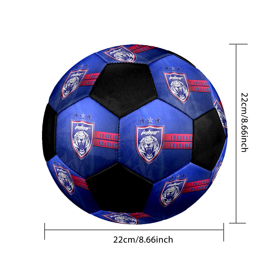 SIZE 5 Johor DT Soccer Ball Colorful All Ages Machine Stitched PVC Competition Ready Durable High-Bounce