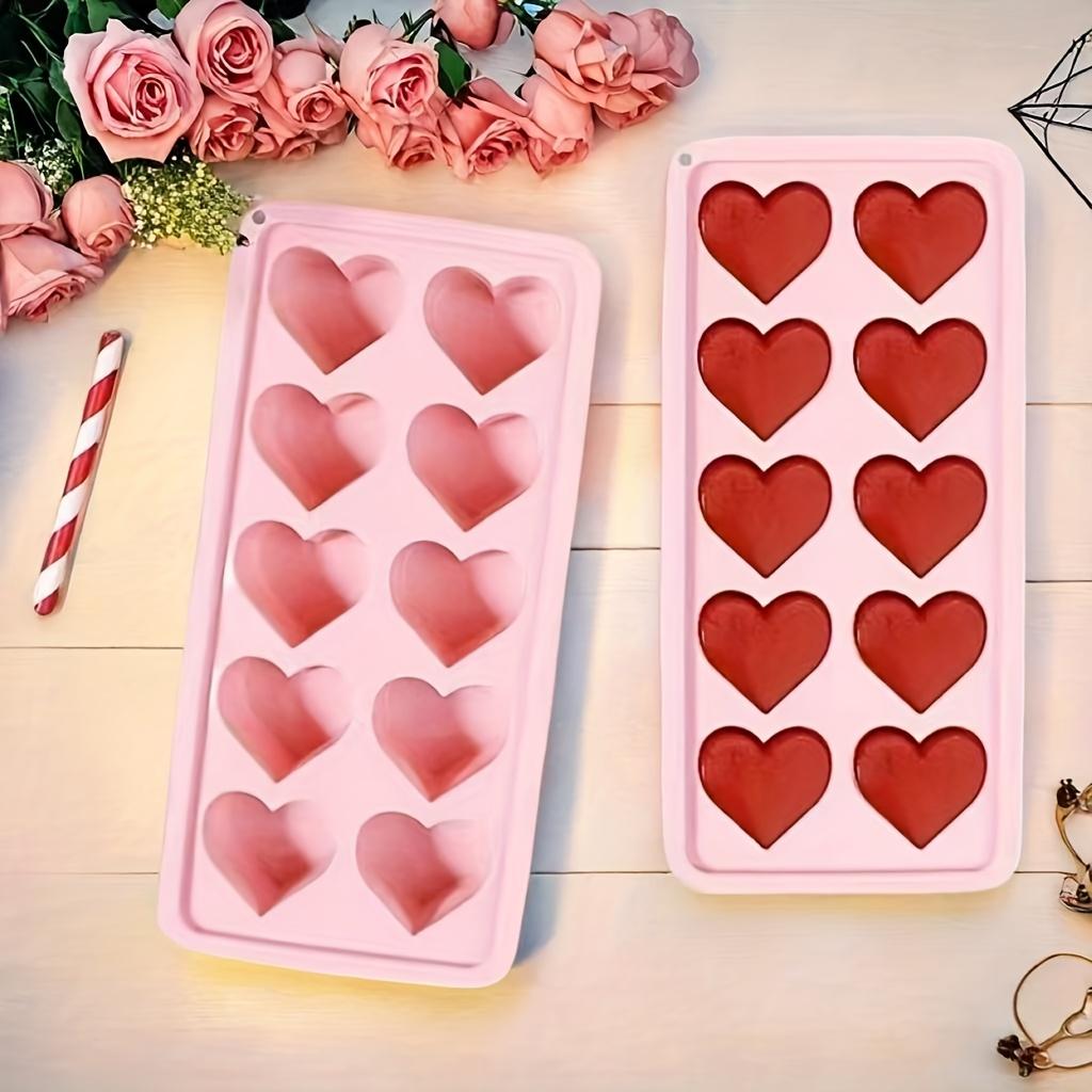 Sommer Eis am Stiel Maker Herzförmige Silikon Eiswürfelformen für DIY Liebesherz Eiswürfel Schokoladen Süßigkeitenform Bpa für Cocktails