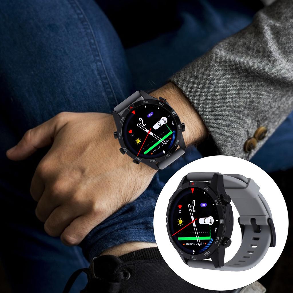 Men Dive Watch Smartwatch 100M Waterproofing Professional Diving Sports Wrist Watch for Swimming Hiking with Depth Sensor Barometer