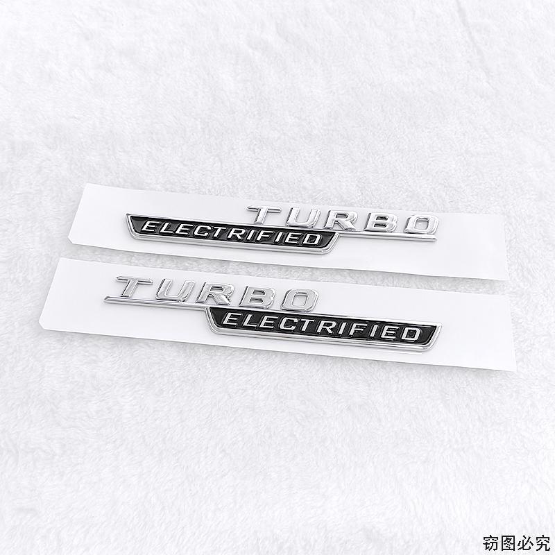 

for Mercedes Benz new C-class car stickers refit AMG TURBO ELECTRIFIED right+left logoTURBOELECTRIFIED the side fender label left and left серебряный