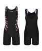 Jeteseu Women'S Aqua Plus 3-Part U-Back Indoor Swimsuit Flower Garden Bk L4A5254