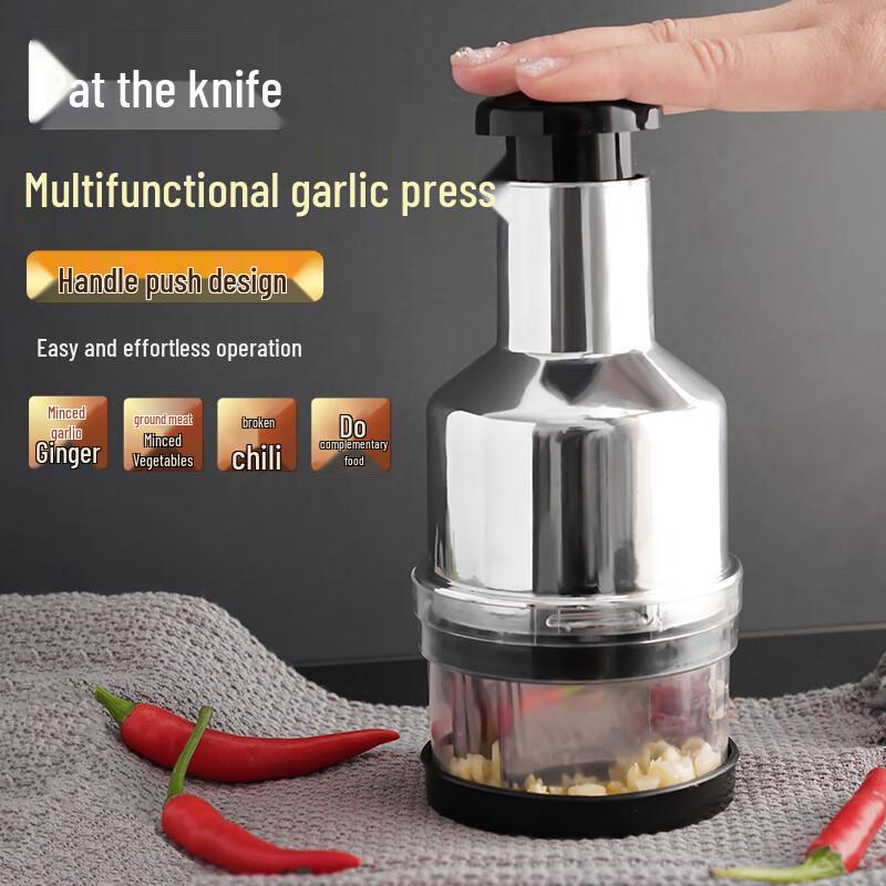 Manual Press-and-Chop Garlic Chopper
