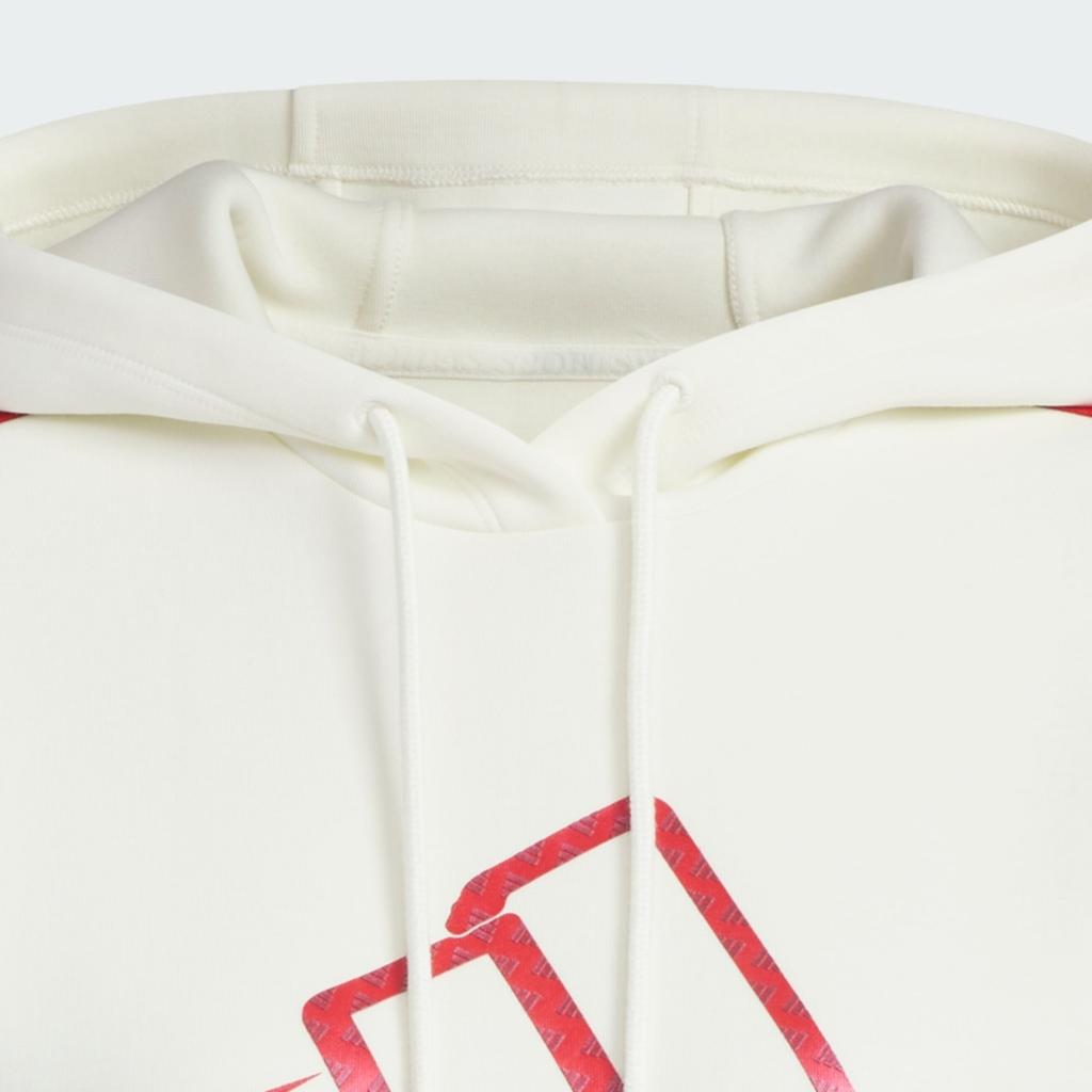 Adidas Neformální řada Logo značky Mikina s kapucí Pruhovaná Silná mikina Dámská mikina Han-Jade-White JZ1638