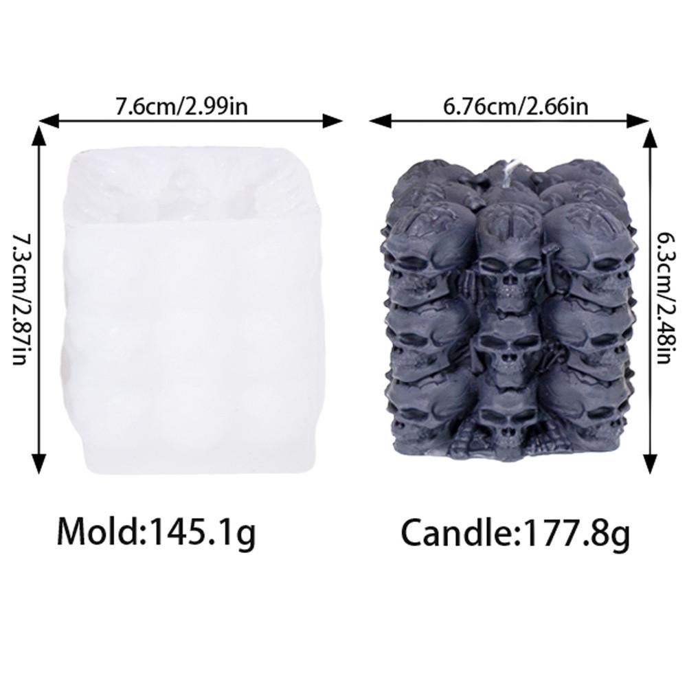 

Halloween Scary Scream Mask Killer Silicone Candle Mold DIY Horror Tombstone Skull Candle Plaster Home Decoration Mold