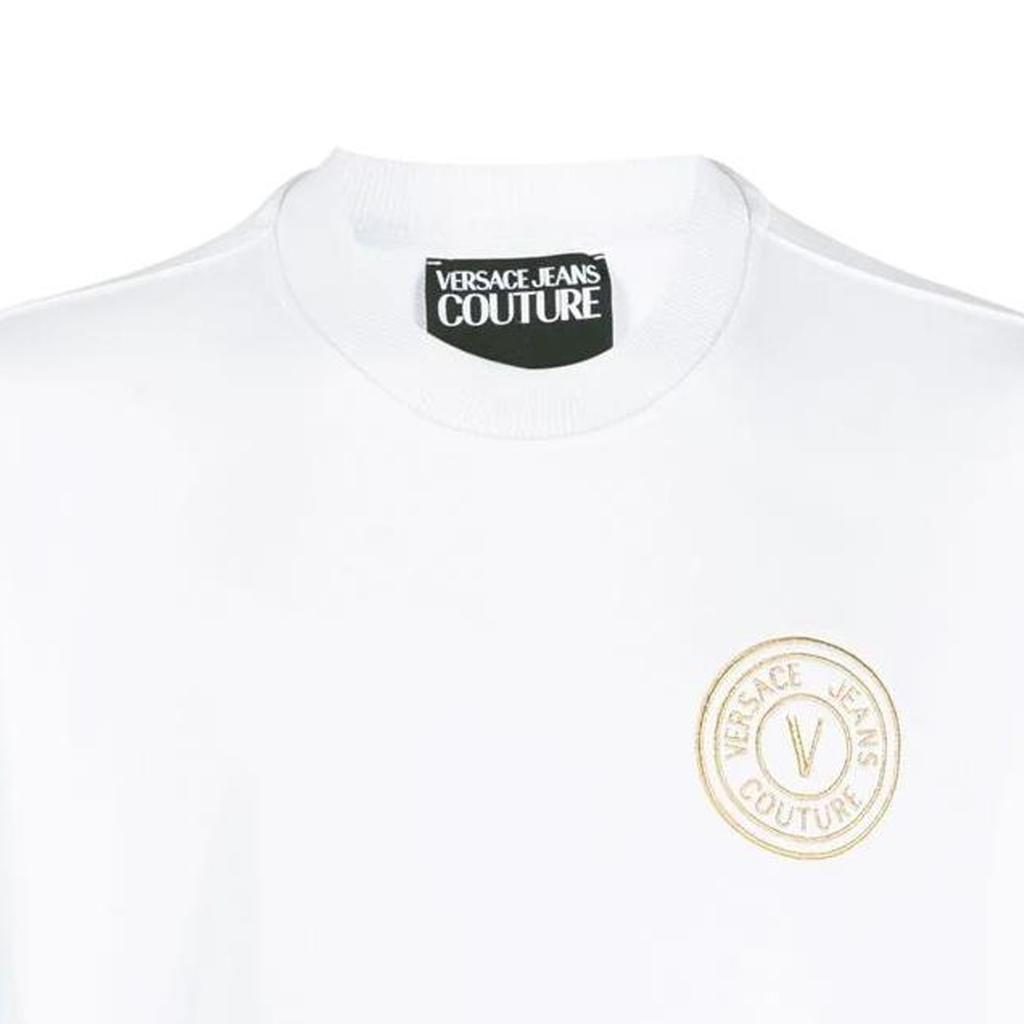 VERSACE JEANS COUTURE Logo-embroidered Long-sleeve Sweatshirt 74GAIT07-CF01T-G03