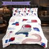Set Biancheria da Letto 3 Pezzi con Motivo Calcio Olandese Morbida Copripiumino in Microfibra con Federe per Camera da Letto
