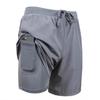 Men's Summer Sports Shorts Men's Double-layer Quick-drying Breathable Squat Jogging Men's Casual Pants Basketball Five-quarter Pants