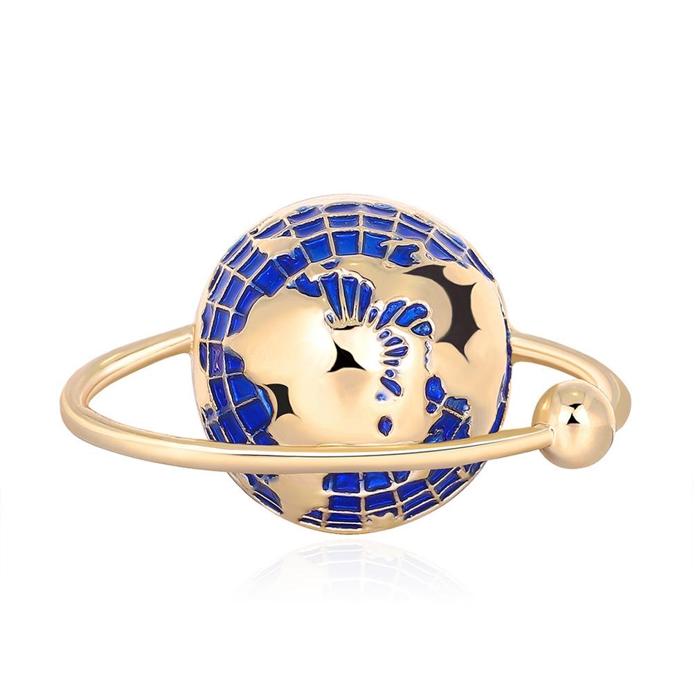 

Модная унисекс глобус из сплава, эмалированная брошь, значок на булавке - декор джинсовой куртки с лацканами золотистый