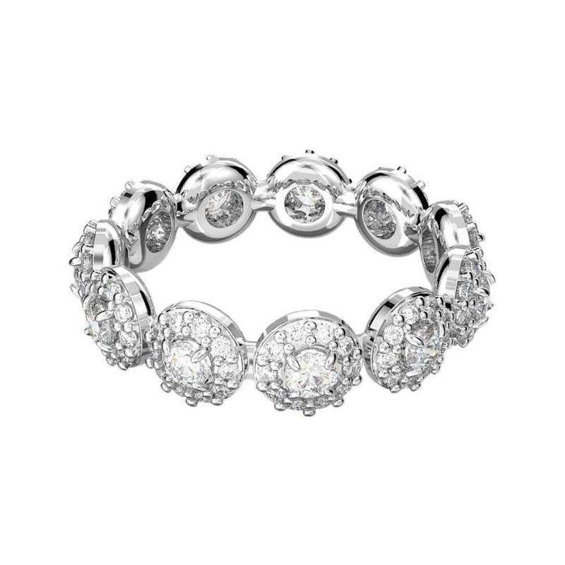 Swarovski Constella Round Cut Pave Ring Women s Silver Silver 52