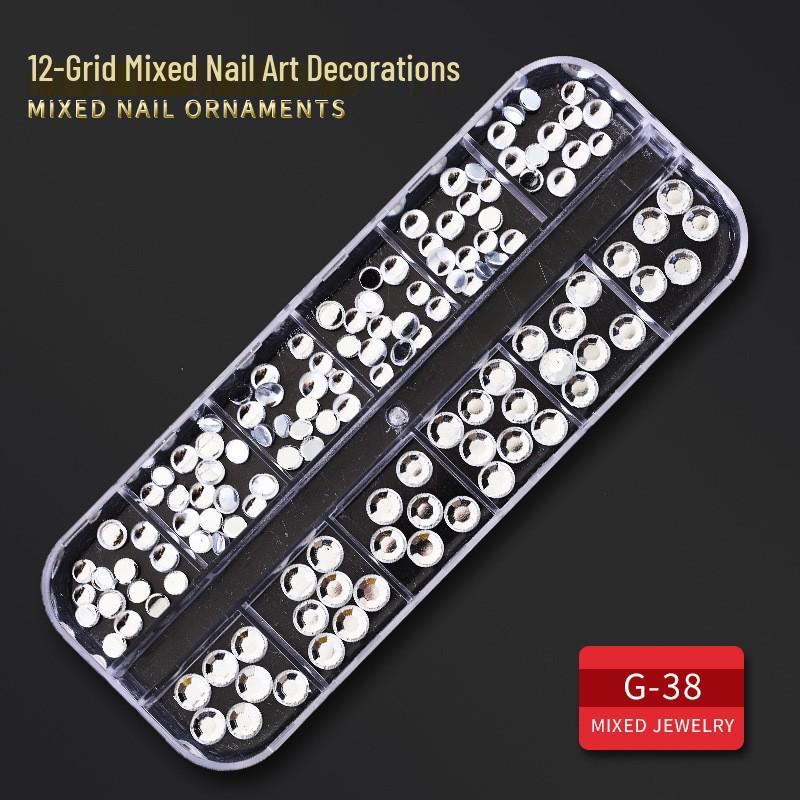 60 Nail Art Accessories: Rhinestones, Pearls, Rivets & Alloy Designs