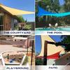 3x3x3M Folding Waterproof Triangle Sun Shade Sail Canopy For Outdoor Activities Backyard Awning Camping Tents Shade Cloth