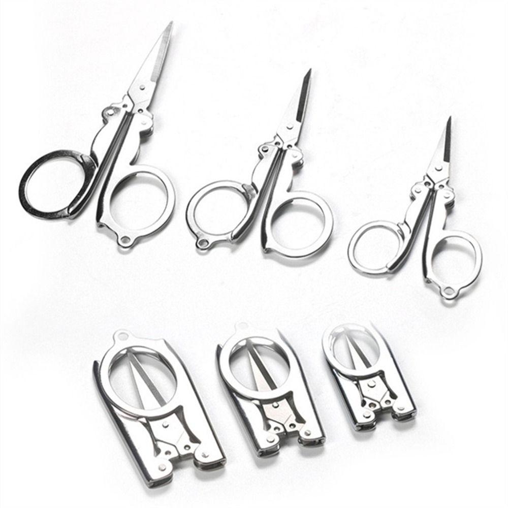 Mini Foldable Student Stainless Steel Folding Scissors Small Scissors Embroidery Fishing Scissors