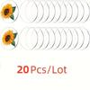 6/20Pcs/Lot Acrylic Clear Circle Discs Keychain Set with Leather Tassel Pendant Jump Rings for Vinyl Kit DIY Keychain Vinyl Crafting