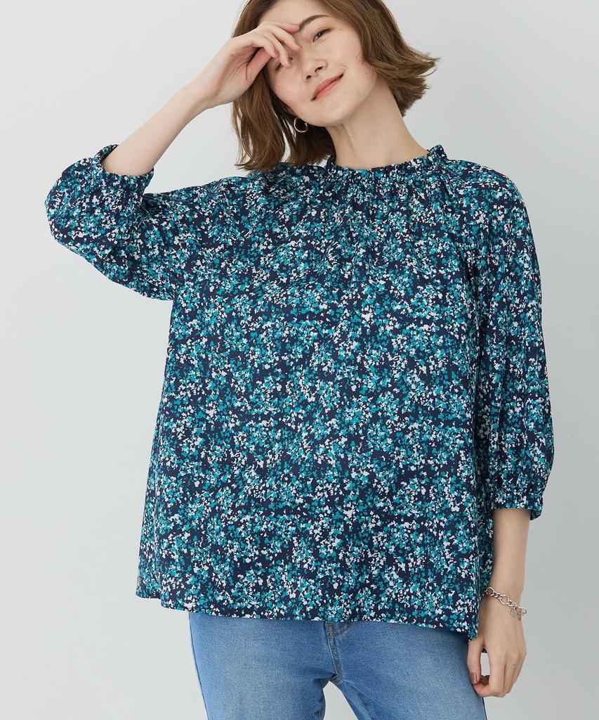 Petit Honfleur Apash Print Green Blouse, Women's, 523286,
