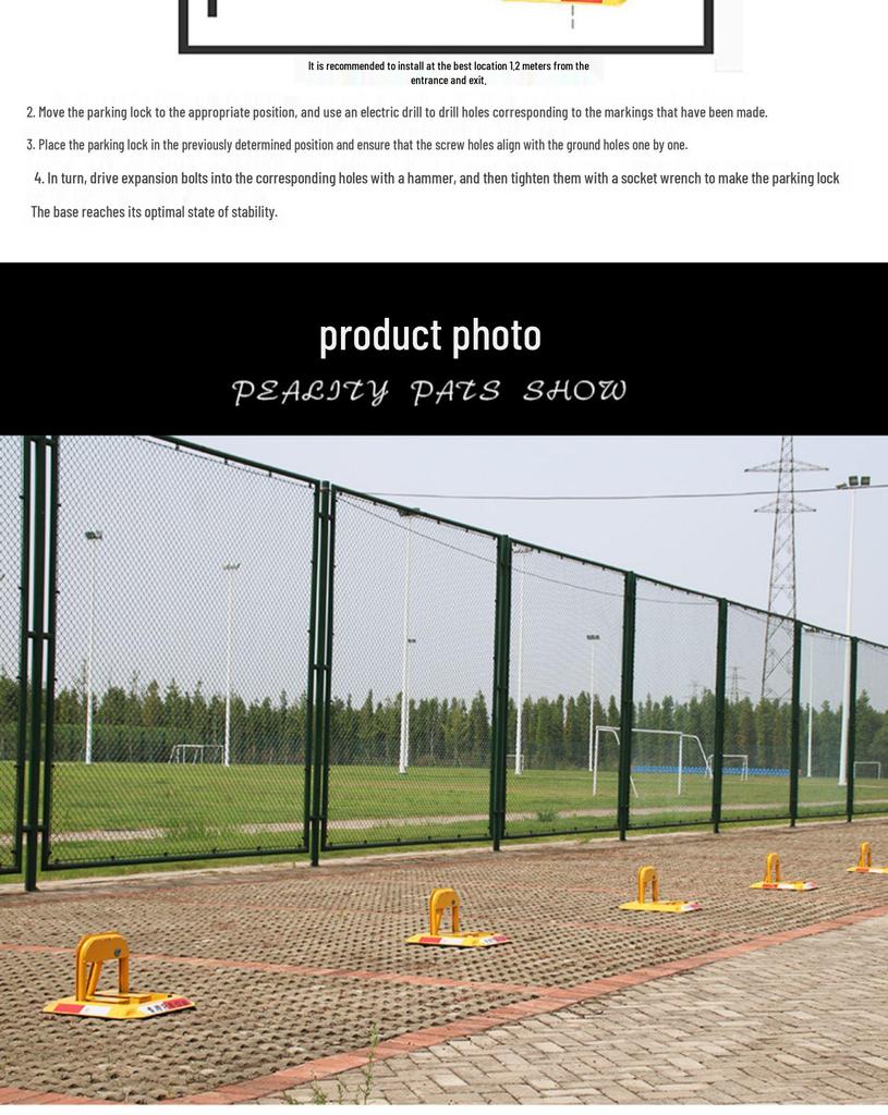 Thickened Manual Parking Spot Floor Lock - Anti-Occupation Barrier