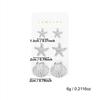 Women's Earring Set: High-end design, gold-colored, exaggerated shell and starfish earrings set for women