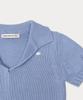 Sseomweeobeoteo Cotton Collar Pendant Knit - Blue