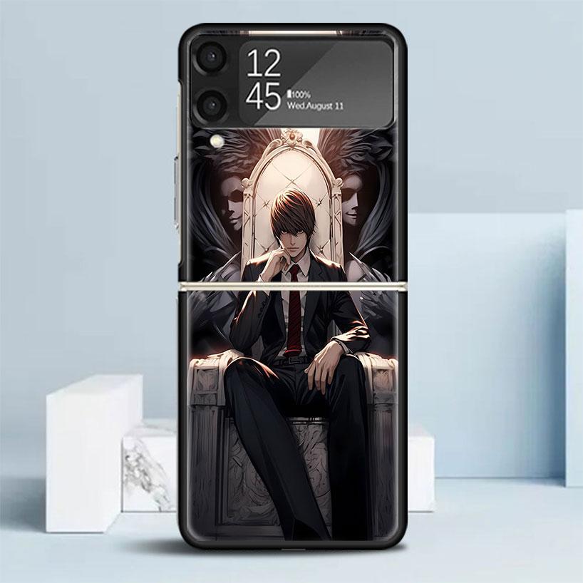 N-Note D-Death Yagami Light Phone Case For Samsung Galaxy Z Flip7 Flip6 5G Flip5 Flip4 Flip3 ZFlip 7 6 3 4 5 Shockproof Back Cov